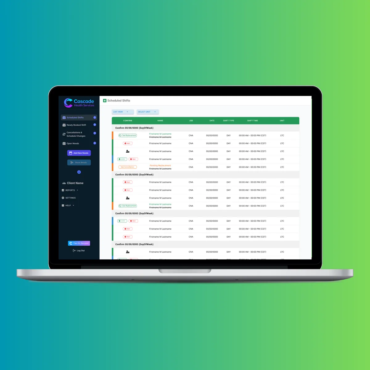 Client portal task management